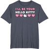 image:imageIll Be Your Hello Kitty Couples Matching Valentines Day TShirtHeather Blue