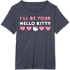 image:imageIll Be Your Hello Kitty Couples Matching Valentines Day TShirtHeather Blue