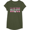 image:imageIll Be Your Hello Kitty Couples Matching Valentines Day TShirtOlive Green