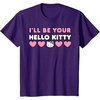image:imageIll Be Your Hello Kitty Couples Matching Valentines Day TShirtPurple