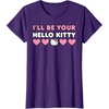 image:imageIll Be Your Hello Kitty Couples Matching Valentines Day TShirtPurple