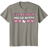 image:imageIll Be Your Hello Kitty Couples Matching Valentines Day TShirtSlate Grey