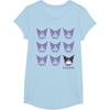 image:imageKuromi Real TShirt  Unisex Kids Adult  Black  Short Sleeve  Cotton 100  SmallBaby Blue