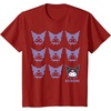 image:imageKuromi Real TShirt  Unisex Kids Adult  Black  Short Sleeve  Cotton 100  SmallCranberry Red