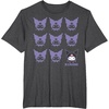 image:imageKuromi Real TShirt  Unisex Kids Adult  Black  Short Sleeve  Cotton 100  SmallDark Heather Grey