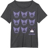 image:imageKuromi Real TShirt  Unisex Kids Adult  Black  Short Sleeve  Cotton 100  SmallDark Heather Grey