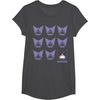 image:imageKuromi Real TShirt  Unisex Kids Adult  Black  Short Sleeve  Cotton 100  SmallDark Heather Grey