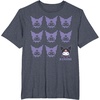 image:imageKuromi Real TShirt  Unisex Kids Adult  Black  Short Sleeve  Cotton 100  SmallHeather Blue