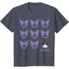 image:imageKuromi Real TShirt  Unisex Kids Adult  Black  Short Sleeve  Cotton 100  SmallHeather Blue