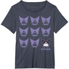 image:imageKuromi Real TShirt  Unisex Kids Adult  Black  Short Sleeve  Cotton 100  SmallHeather Blue