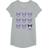 image:imageKuromi Real TShirt  Unisex Kids Adult  Black  Short Sleeve  Cotton 100  SmallHeather Grey