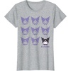 image:imageKuromi Real TShirt  Unisex Kids Adult  Black  Short Sleeve  Cotton 100  SmallHeather Grey