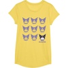 image:imageKuromi Real TShirt  Unisex Kids Adult  Black  Short Sleeve  Cotton 100  SmallLemon Yellow