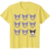 image:imageKuromi Real TShirt  Unisex Kids Adult  Black  Short Sleeve  Cotton 100  SmallLemon Yellow