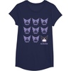 image:imageKuromi Real TShirt  Unisex Kids Adult  Black  Short Sleeve  Cotton 100  SmallNavy Blue