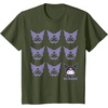 image:imageKuromi Real TShirt  Unisex Kids Adult  Black  Short Sleeve  Cotton 100  SmallOlive Green