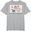image:imageMy Melody and Kuromi Rollin with My Homebodies TShirt SmallHeather Grey
