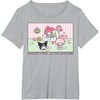 image:imageMy Melody and Kuromi Rollin with My Homebodies TShirt SmallHeather Grey