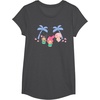 image:imageMy Melody and Kuromi Tropical Hula TShirt SmallDark Heather Grey