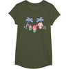 image:imageMy Melody and Kuromi Tropical Hula TShirt SmallOlive Green