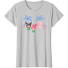 image:imageMy Melody and Kuromi Tropical Hula TShirt SmallSilver Grey