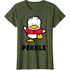 image:imagePekkle Character Front and Back TShirtOlive Green