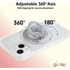 image:imageSonix Magnetic Phone Grip and Phone Ring Holder  Compatible with MagSafe  Rotatable Kickstand and Phone Holder for iPhone 16 15 14 13 12 Series  Matte BlackSilver  Clear Rhinestone