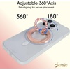 image:imageSonix Magnetic Phone Grip and Phone Ring Holder  Compatible with MagSafe  Rotatable Kickstand and Phone Holder for iPhone 16 15 14 13 12 Series  Matte BlackRose Gold  Multi Rhinestone