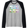 image:imageCinnamoroll Collection Streetwear Squares Raglan Baseball TeeBlackAthletic Heather