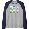 image:imageCinnamoroll Collection Streetwear Squares Raglan Baseball TeeNavy BlueAthletic Heather