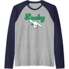 image:imageCinnamoroll Lucky Clover St Patty Day St Patricks Day Raglan Baseball TeeNavy BlueAthletic Heather