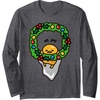 image:imageGudetama Christmas Wreath Long Sleeve Long Sleeve TShirtDark Heather Grey