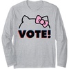 image:imageHello Kitty Vote Bow Outline Long Sleeve TShirtHeather Grey