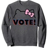 image:imageHello Kitty Vote Bow Outline SweatshirtDark Heather Grey