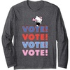 image:imageHello Kitty Vote Cheer Rally Long Sleeve TShirtDark Heather Grey