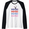 image:imageHello Kitty Vote Cheer Rally Raglan Baseball TeeBlackWhite