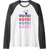 image:imageHello Kitty Vote Cheer Rally Raglan Baseball TeeDark Heather GreyWhite