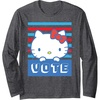 image:imageHello Kitty Vote Stripes Long Sleeve TShirtDark Heather Grey