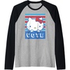 image:imageHello Kitty Vote Stripes Raglan Baseball TeeBlackAthletic Heather