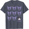image:imageKuromi Real TShirt  Unisex Kids Adult  Black  Short Sleeve  Cotton 100  SmallHeather Blue