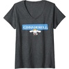 image:imageWomens Cinnamoroll Collection Streetwear Logo VNeck TShirtDark Heather Grey