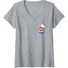 image:imageWomens Hello Kitty Vote Button VNeck TShirtHeather Grey