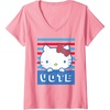 image:imageWomens Hello Kitty Vote Stripes VNeck TShirtPink
