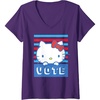 image:imageWomens Hello Kitty Vote Stripes VNeck TShirtPurple