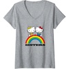 image:imageWomens Hello Kitty and Mimmy Sisters VNeck TShirtHeather Grey
