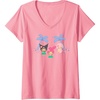 image:imageWomens My Melody and Kuromi Tropical Hula VNeck TShirtPink