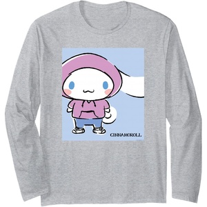 image:imageCinnamoroll Collection Streetwear Hoodie Print Long Sleeve TShirtHeather Grey