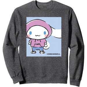 image:imageCinnamoroll Collection Streetwear Hoodie Print SweatshirtDark Heather Grey