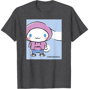 image:imageCinnamoroll Collection Streetwear Hoodie Print TShirtDark Heather Grey