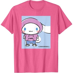 image:imageCinnamoroll Collection Streetwear Hoodie Print TShirtPink Heather